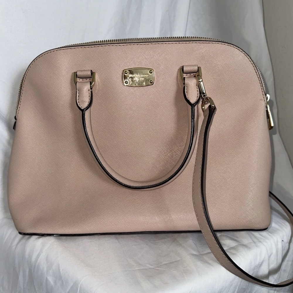 Michael Kors MK leather crossbody strap bag handbag purse